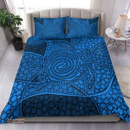 Turtle Bedding Set Aboriginal Blue Style