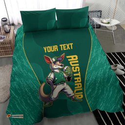 Custom Baseball Australia Bedding Set Go Champions Aussie Kangaroo Mascot