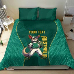 Custom Baseball Australia Bedding Set Go Champions Aussie Kangaroo Mascot