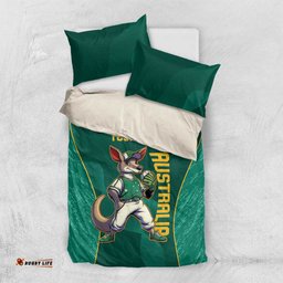 Custom Baseball Australia Bedding Set Go Champions Aussie Kangaroo Mascot