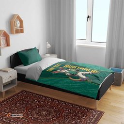 Custom Baseball Australia Bedding Set Go Champions Aussie Kangaroo Mascot