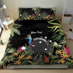 Personalised Australia Cassowary Bedding Set Dinosaur Bird Rainforest Vibes