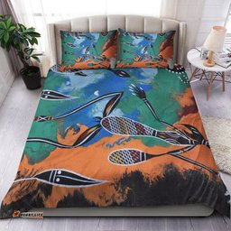 Aboriginal Bedding Set - Aboriginal Dot Art Painting Style