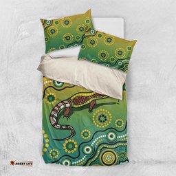 Goanna Aboriginal style Dot Artwork Bedding Set