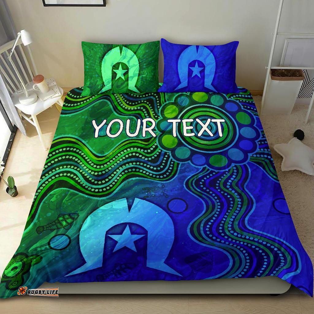 Custom Aboriginal Bedding Set, Torres Strait Islands Flag