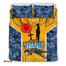 Titans Bedding Set Gold Coast Anzac Day Armor Version