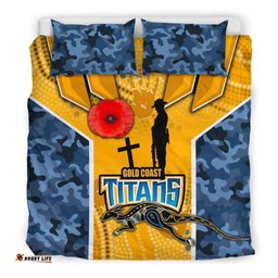 Titans Bedding Set Gold Coast Anzac Day Armor Version