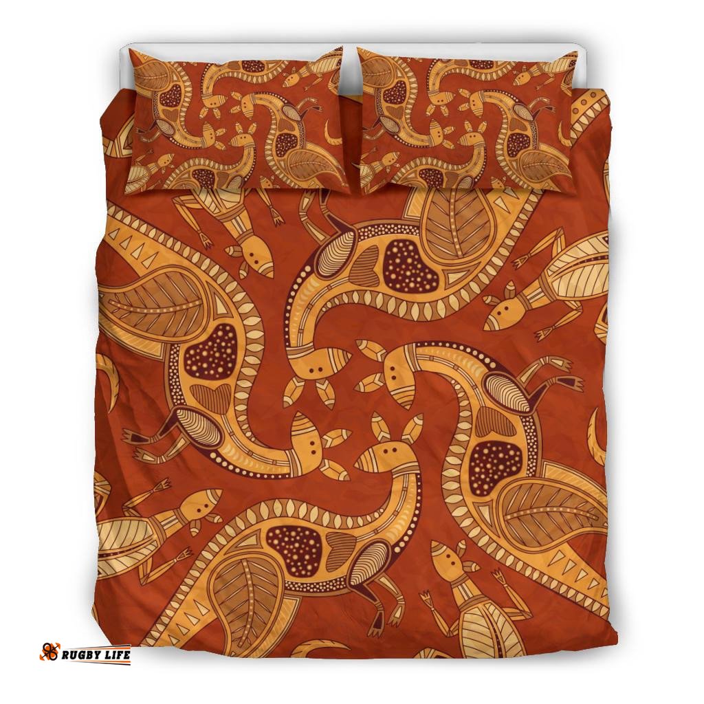 Aboriginal Bedding Sets, Kangaroo Patterns Animals Art