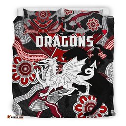Dragons Bedding Set St. George Indigenous Black