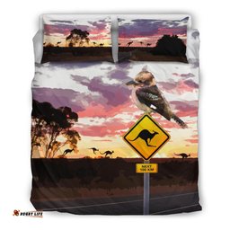 Bedding Sets - Kookaburra Bed Kangaroo Sign Landscape Art Sets