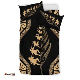 New Zealand Haka Fern Bedding Set Gold