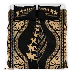 New Zealand Haka Fern Bedding Set Gold