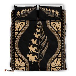 New Zealand Haka Fern Bedding Set Gold