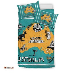 Bedding Sets - Australia Map Bed Australian Symbol Sets Ver02