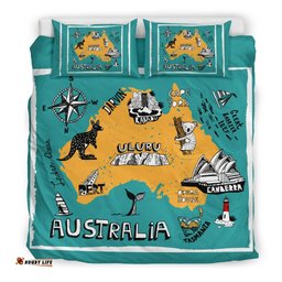Bedding Sets - Australia Map Bed Australian Symbol Sets Ver02