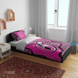 Custom Sydney Sixers Bedding Set Indigenous Art Grunge Style
