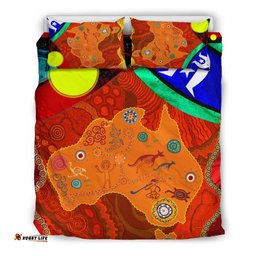 Bedding Set - Australia Map Aboriginal Patterns