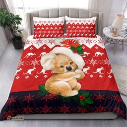 Christmas Bedding Sets - Koala Bed Kangaroo Symbol Snowflakes Sets