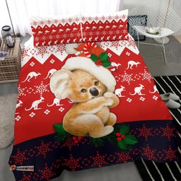 Christmas Bedding Sets - Koala Bed Kangaroo Symbol Snowflakes Sets