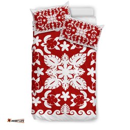 Turtle with Hibiscus Royal White Bedding Set