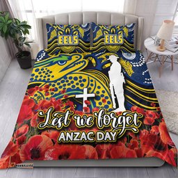 Eels Bedding Set Anzac Day Poppy Flowers With Aboriginal