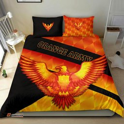 Sunrisers Hyderabad Orange Army Bedding Set Cricket Sporty Style