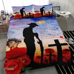 VibeHoodie Bedding Set - Anzac Day Australia Soldier We Will Rememer Them Bedding Set