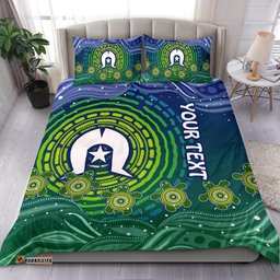 Custom Text Torres Strait Islanders Bedding Set - Aboriginal Turtle