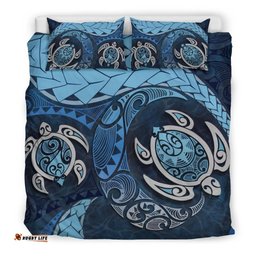 Maori Turtles New Zealand Bedding Set Blue