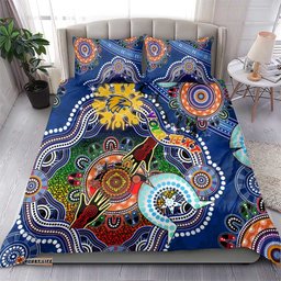 Custom NAIDOC Week 2024 West Coast Eagles Bedding Set Australia Aboriginal Dot Painting DT02