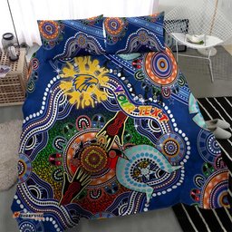 Custom NAIDOC Week 2024 West Coast Eagles Bedding Set Australia Aboriginal Dot Painting DT02