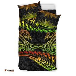 New Zealand Bedding Set Reggae Manaia Maori Silver Fern Duvet Cover