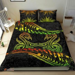 New Zealand Bedding Set Reggae Manaia Maori Silver Fern Duvet Cover