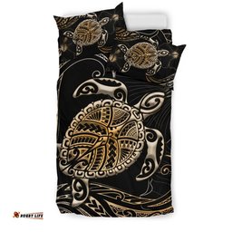 Polynesian Bedding Set Turtle Mix Hibiscus Gold