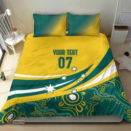 Australia 2024 Olympics Custom Bedding Set Rise of the Roos Aboriginal Style