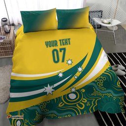 Australia 2024 Olympics Custom Bedding Set Rise of the Roos Aboriginal Style