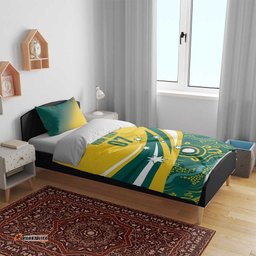 Australia 2024 Olympics Custom Bedding Set Rise of the Roos Aboriginal Style