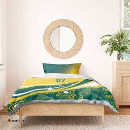 Australia 2024 Olympics Custom Bedding Set Rise of the Roos Aboriginal Style
