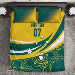 Australia 2024 Olympics Custom Bedding Set Rise of the Roos Aboriginal Style