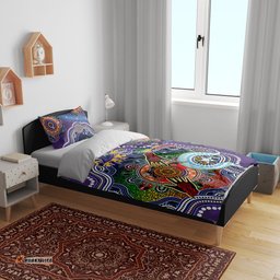 Personalised Storm NAIDOC Week 2024 Bedding Set Australia Aboriginal Dot Painting DT02