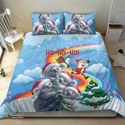 Australia Koala Christmas Bedding Set Santa Claus Ho Ho Ho