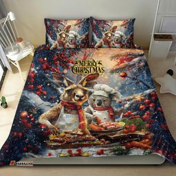 Aussie Christmas Kangaroo and Koala Bedding Set