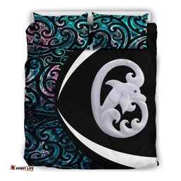 Aotearoa Maori Dolphin Bedding Set, Koru Aihe Paua Shell Duvet Covers