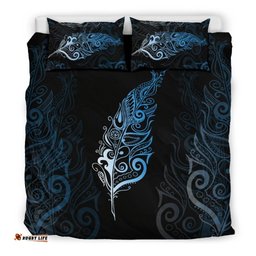 Light Silver Fern New Zealand Bedding Set Sky Blue