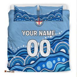 Custom Personalised Melbourne Bedding Set - Indigenous Dot Painting Art -