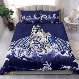 Maori Manaia The Blue Sea Bedding Set, Navy
