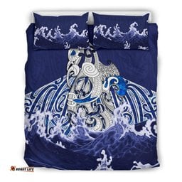 Maori Manaia The Blue Sea Bedding Set, Navy