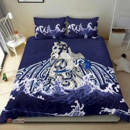 Maori Manaia The Blue Sea Bedding Set, Navy