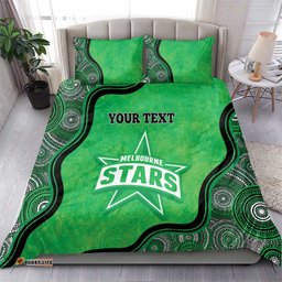 Custom Melbourne Stars Bedding Set Indigenous Art Grunge Style