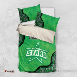 Custom Melbourne Stars Bedding Set Indigenous Art Grunge Style